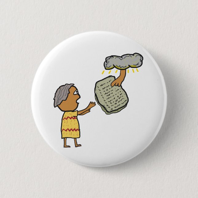 Moses und die zehn Gebote Button (Vorderseite)