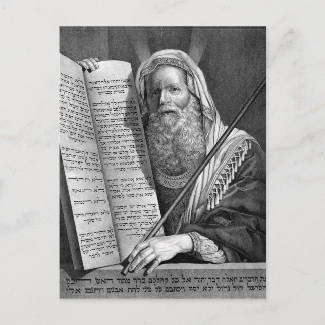 Moses und die zehn Gebote Postkarte (Vorderseite)