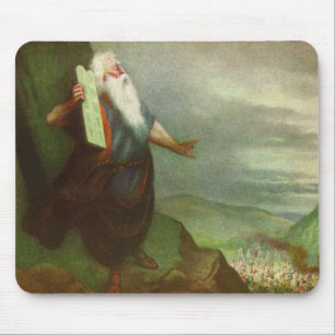 Moses und die Zehn Gebote, Vintage-Religion Mousepad