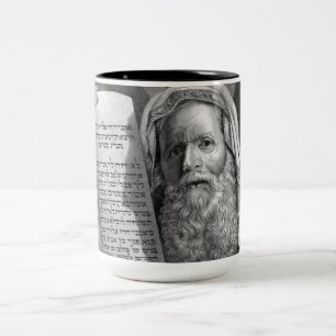 Moses und die zehn Gebote Zweifarbige Tasse