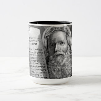 Moses und die zehn Gebote Zweifarbige Tasse