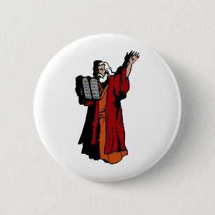 Moses und zehn Gebote Button