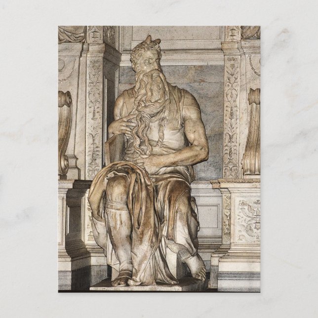 Moses von Michelangelo ,Roma Postkarte (Vorderseite)