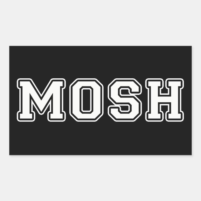 Mosh Rechteckiger Aufkleber (Vorderseite)