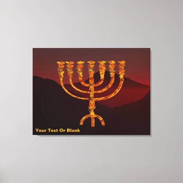 Moshe ist Menorah Leinwanddruck (Vorderseite)