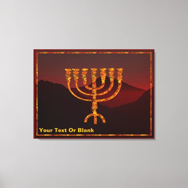 Moshe ist Menorah Leinwanddruck (Vorderseite)