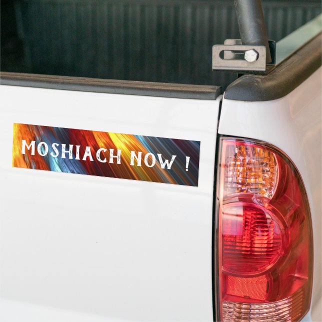 Moshiach jetzt farbenfrohe Lichter messianisch Autoaufkleber (Auf Lkw)