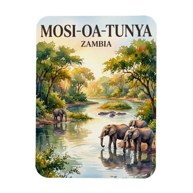 Mosi-oa-Tunya-Nationalpark Sambia Magnet (Vertikal)