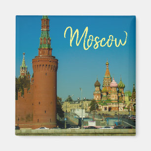 Moskau City St Basil's Cathedral Landschaftsmagazi Magnet