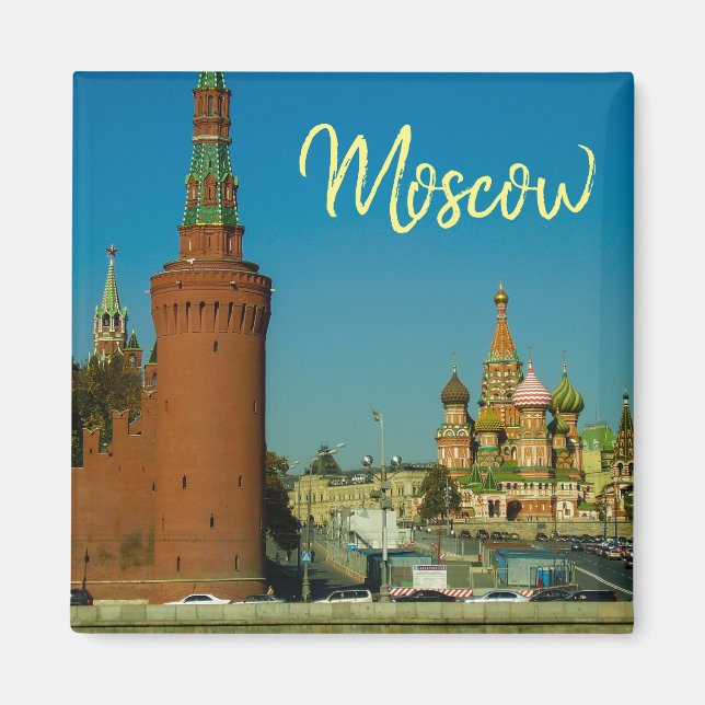 Moskau City St Basil's Cathedral Landschaftsmagnet Magnet (Vorne)