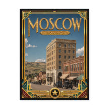 Moskau Idaho Vintage Art Deco Goldenes Zeitalter