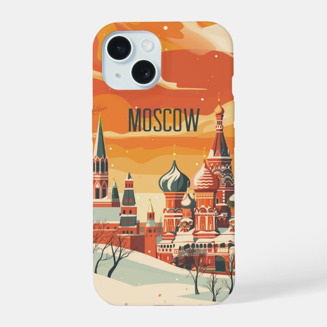 Moskau iPhone 15 Hülle (Rückseite)