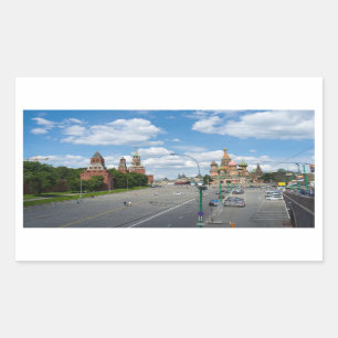 Moskau Kremlin Rechteckiger Aufkleber