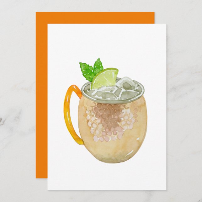 Moskau-Mauleinladungen Einladung (Vorne/Hinten)