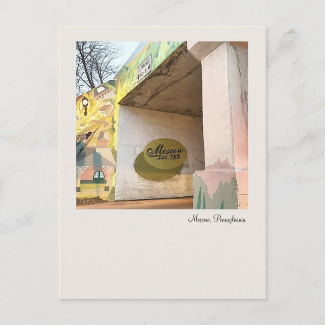 Moskau, PA-Railroad Bridge Market St. & PA 435 Postkarte (Vorderseite)