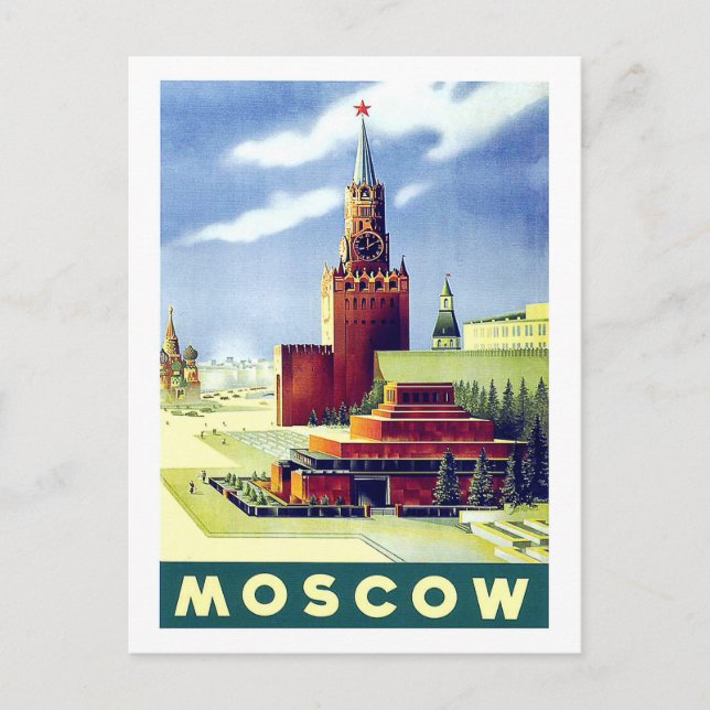 Moskau, Roter Platz, Russland, Vintag, reisen UdSS Postkarte (Vorderseite)