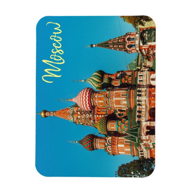 Moskau Roter Platz St Basils Russland Magnetkarte Magnet (Vertikal)