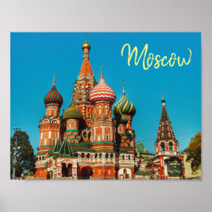 Moskau Roter Platz St Basil's Russland Poster