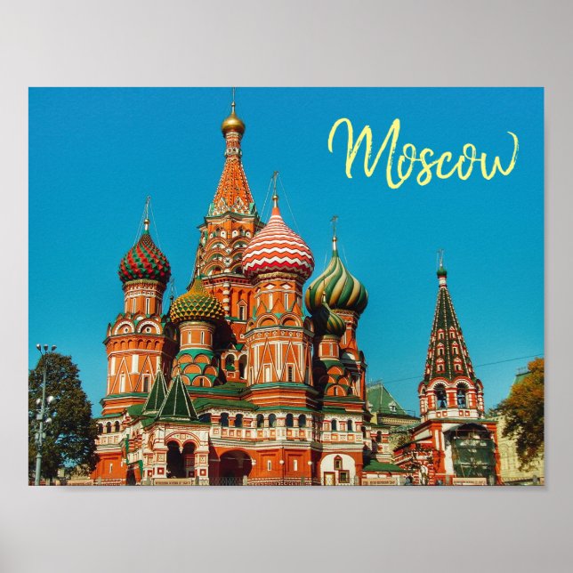 Moskau Roter Platz St Basil's Russland Poster (Vorne)