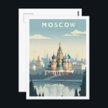 Moskau Russland Der berühmte Vintage-Reiseort Postkarte<br><div class="desc">Moskau Russland Vintager berühmter Reiseort</div>