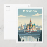 Moskau Russland Der berühmte Vintage-Reiseort