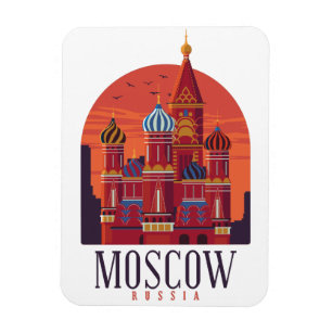 Moskau Russland Kreml Skyline Magnet