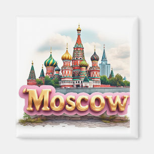 🧲 Moskau Russland Reise Andenken Erinnerung 🇷🇺 Magnet