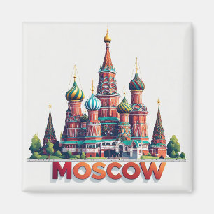 🧲 Moskau Russland Reise Erinnerung 🇷🇺 Magnet