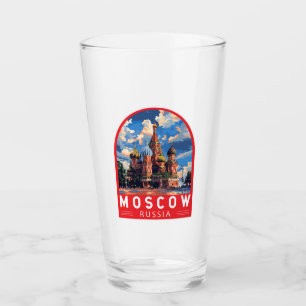 Moskau Russland Reise Kunst Vintage Glas