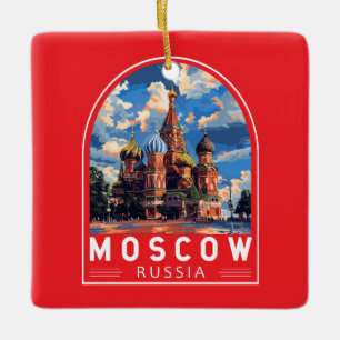 Moskau Russland Reise Kunst Vintage Keramikornament