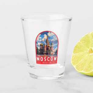 Moskau Russland Reise Kunst Vintage Schnapsglas