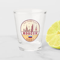 Moskau Russland Skyline Emblem