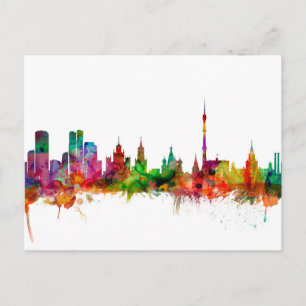 Moskau Russland Skyline Postkarte