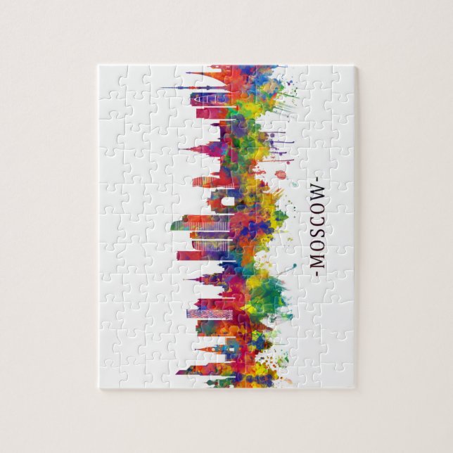Moskau Russland Skyline Puzzle (Vertikal)