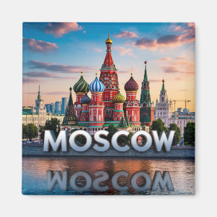 🧲 Moskau Russland Touristengeschenk 🇷🇺 Magnet