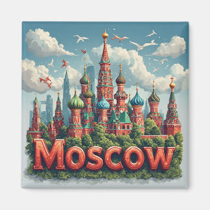 🧲 Moskau Russland Urlaubs-Souvenir 🇷🇺 Magnet