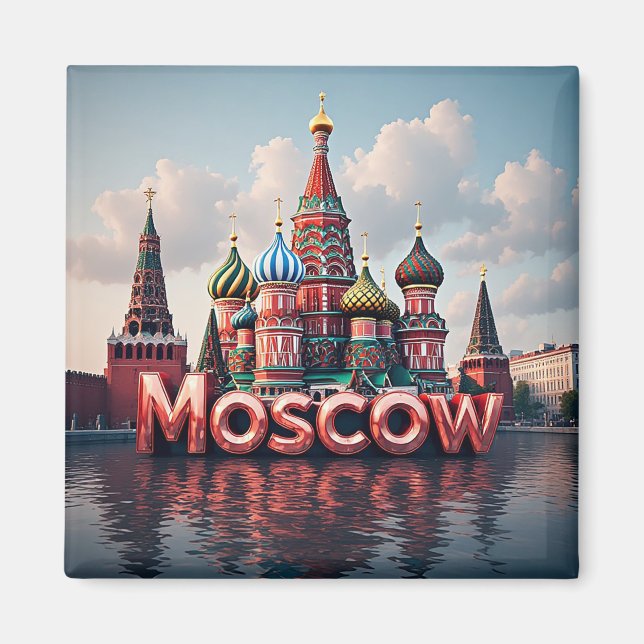 🧲 Moskau Russland Urlaubserinnerung 🇷🇺 Magnet (Vorne)