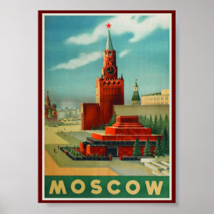 Moskau Russland Vintage Poster
