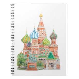 Moskau Saint Basil's Kathedrale Aquarell auf der R Notizblock