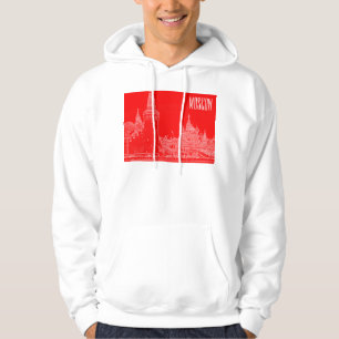 Moskau St Basil's Cathedral Roter Platz Sketch Hoodie