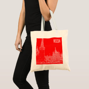 Moskau St Basil's Cathedral Roter Platz Sketch Tragetasche