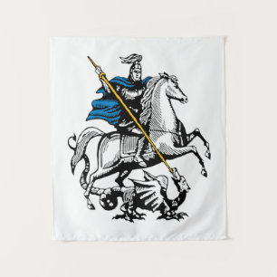 Moskau-Stadt Russland-Flaggensymbol St George Wandteppich