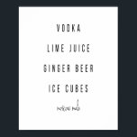 Moskauer Mule Cocktail Rezept Poster<br><div class="desc">Moskauer Mule Cocktail Rezept</div>