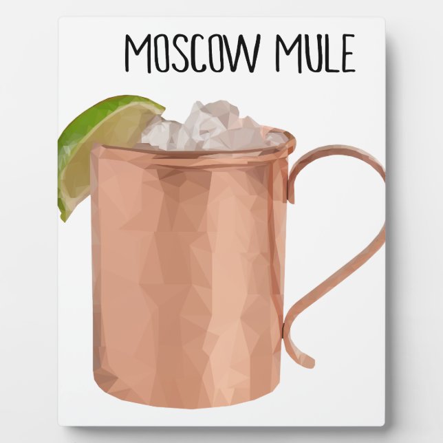 Moskauer Mule Kupfer-Tasse, geometrisch niedrig po Fotoplatte (Vorderseite)