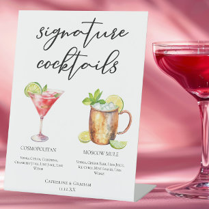 Moskauer Mule Signature Cocktails Menü Sockelschild