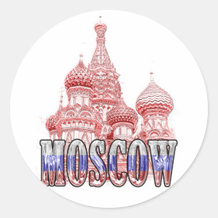 Moskauer Russische Föderation Runder Aufkleber