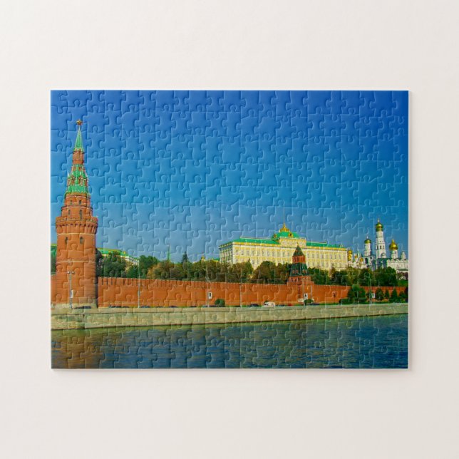 Moskauer Stadt Kreml Landschaftsarchitektur Moskwa Puzzle (Horizontal)