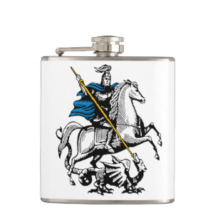 Moskauer Stadt Russland Symbol Heilige Stadt Flachmann