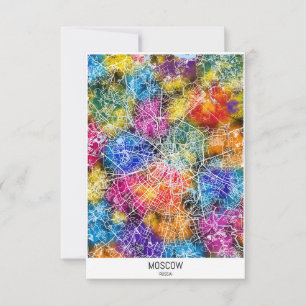 Moskauer Stadtplan Dankeskarte