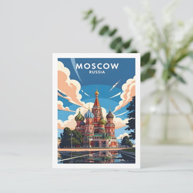 Moskaus Basilische Kathedrale Postkarte (Stehend Vorderseite)